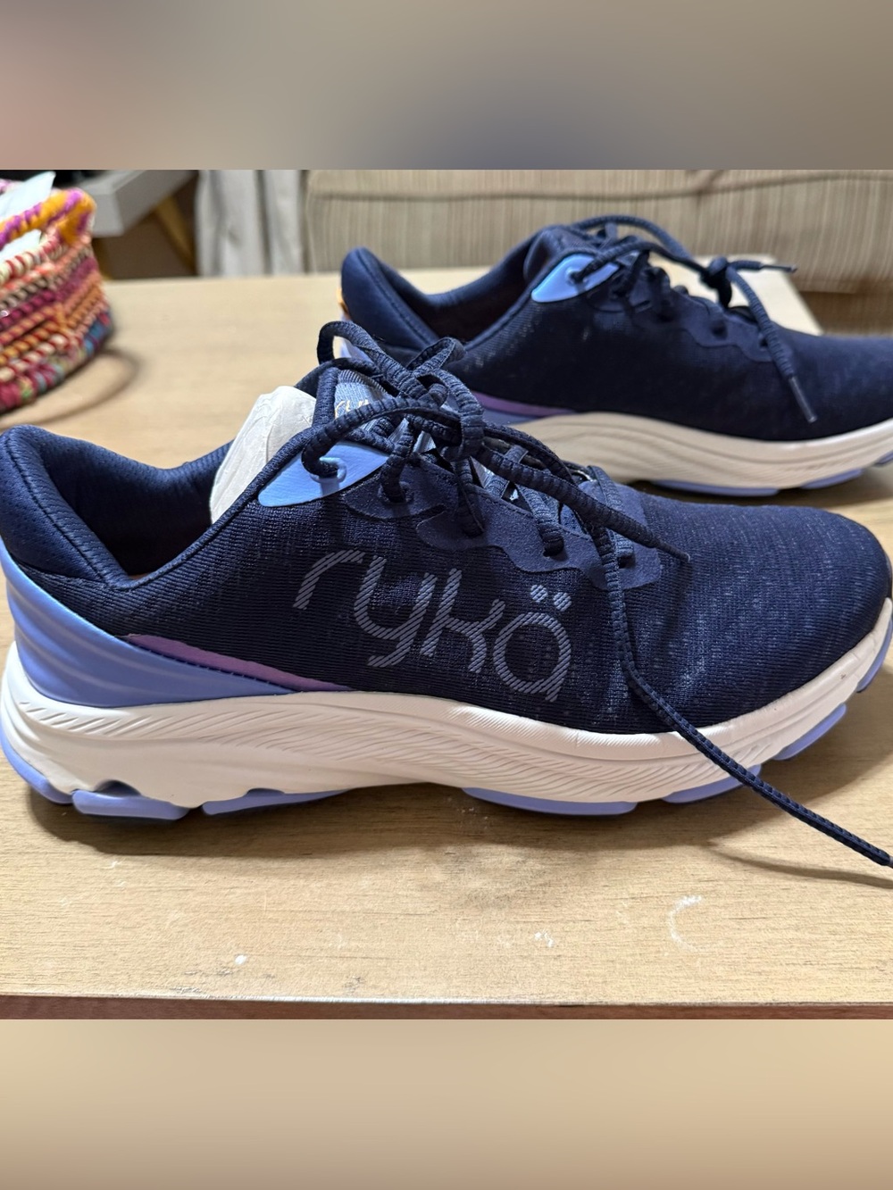 Ryka Navy Sneakers with Light Blue and White Accents - Picture 2 of 6